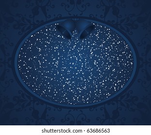 Christmas decoration background with bells - frame