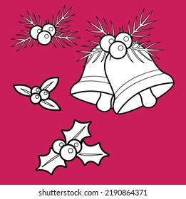 Christmas Decoration Background Digital Stamp