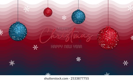 Weihnachtsdekoration Hintergrund mit Platz für Text, Vektorgrafik.