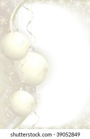 Christmas decoration background with space for text. All elements on separate layers.