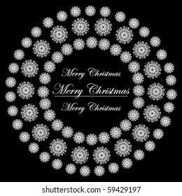 Christmas decoration background with space for text.