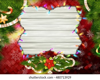 Christmas decoration Background Template. EPS 10 vector file included