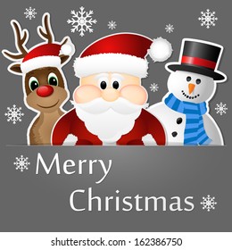 Christmas decoration background. Vector illustration. 