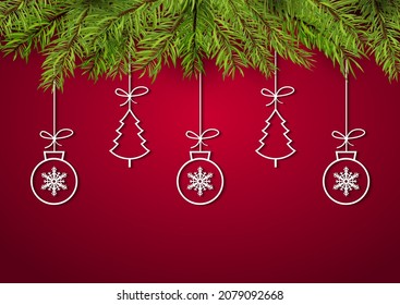 Christmas Decoration Background Vector Illustration