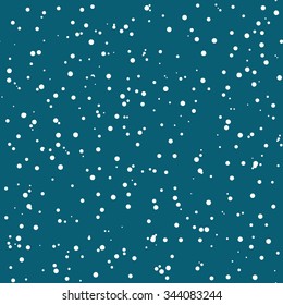 Christmas decoration background. Vector illustration with snow. 