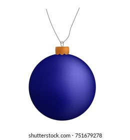Christmas decoration ball icon with thread
