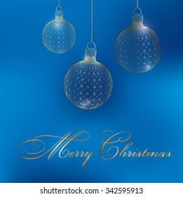 Christmas decoration ball. Polygon triangle. The structural grid of polygons. Abstract vector background. Polygonal design style letterhead and brochure