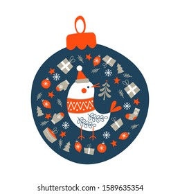 Christmas decoration Christmas ball. Vector illustration.