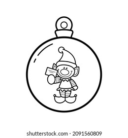 christmas decoration balloons christmas dwarf icon vector isolated