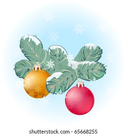 Christmas decoration with balls