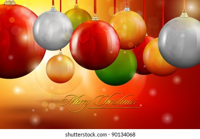 Christmas decoration balls | editable EPS 10 vector graphic