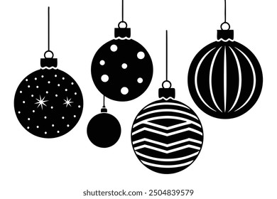 Christmas Decoration Balls and Gifts Vector Illustration - Festive Holiday Design