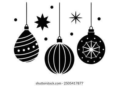 Christmas Decoration Balls and Gifts Vector Illustration - Festive Holiday Design