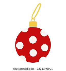 Christmas decoration bauble, dot pattern,Christmas tree decoration balls, vectors