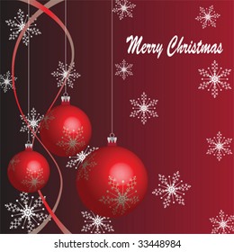 Christmas decoration baubles covered in snowflakes