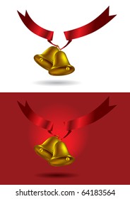 Christmas decoration bell - vector illustration