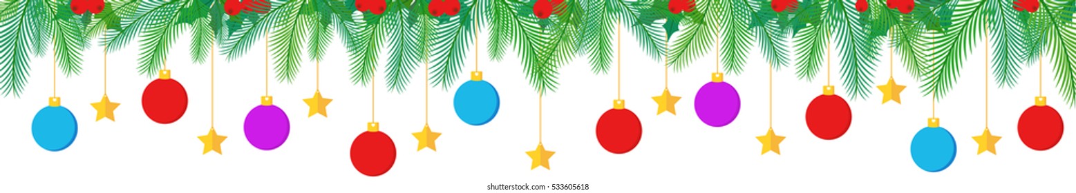 Christmas decoration border design