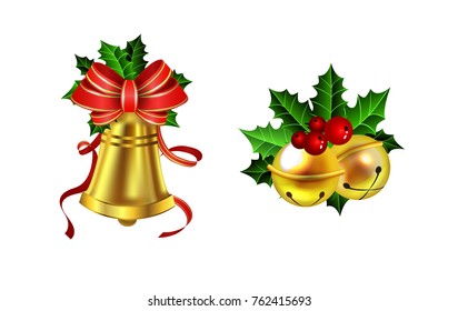 Christmas decoration with bow set