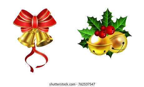 Christmas decoration with bow set