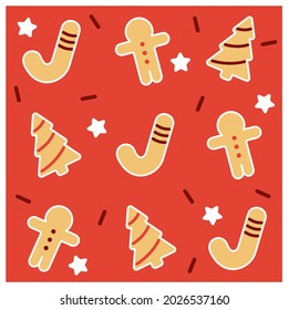 Weihnachtsdekoration, Weihnachtskarten, Weihnachtshintergrund, Muster, Kekse, Weihnachtsverpackung