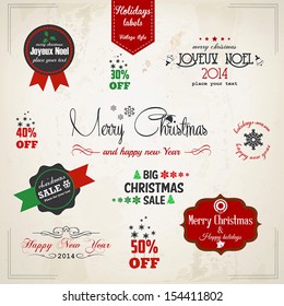 Christmas decoration collection. Vector