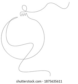 Christmas decoration element ball, vector illustration