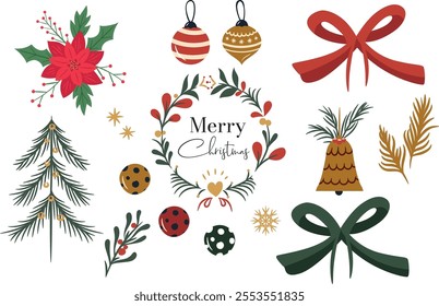 Christmas Decoration Element collection illustration