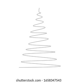 Christmas decoration element tree vector illustration.
