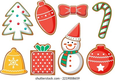 Christmas decoration elements collection illustration