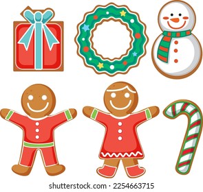 Christmas decoration elements collection illustration