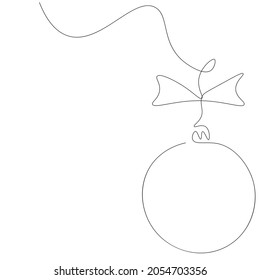 Christmas decoration elements line drawing vector illustration