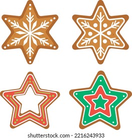 Christmas decoration elements set illustration