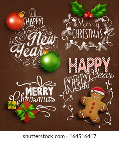 Christmas decoration elements. Vector