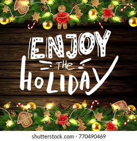 Christmas decoration evergreen trees