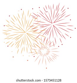 
Christmas decoration fireworks on a white background vector illustration EPS10
