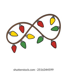 Christmas Decoration Flat Design Accessories Logo Icon Art Vector