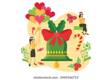Christmas Decoration Flat Design Illustration