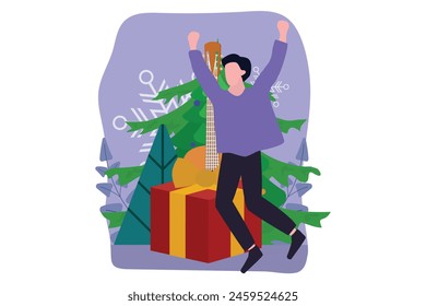 Christmas Decoration Flat Design Illustration