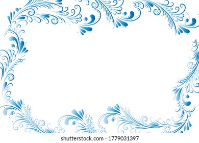 Christmas decoration. Frame for web design. Winter background.