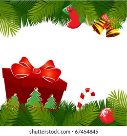 christmas decoration with gift