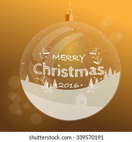 Christmas Decoration - Glass Orb. Vector Illustration