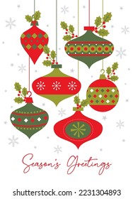 christmas decoration greeting card design