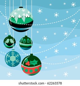 Christmas decoration greeting card design