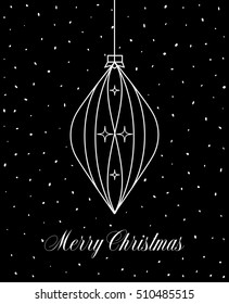 Christmas decoration greeting card vector illustration.