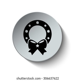 Christmas decoration icon. Christmas icon. Button. EPS10. Illustration