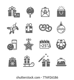 Christmas  decoration icon set