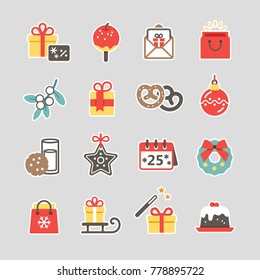 Christmas  decoration icon set
