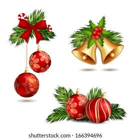 Christmas decoration isolated on white - Shutterstock ID 166394696