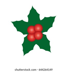 christmas decoration leaves and berries image