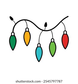 Ilustración de Arte vectorial de luz de decoración de Navidad